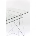 Bureau en verre Polar 135x65cm chromé Kare Design
