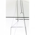 Bureau en verre Polar 135x65cm chromé Kare Design