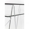 Bureau en verre Polar 135x65cm chromé Kare Design