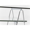 Bureau en verre Polar 135x65cm chromé Kare Design