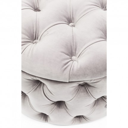 Tabouret coffre Desire velours gris Kare Design