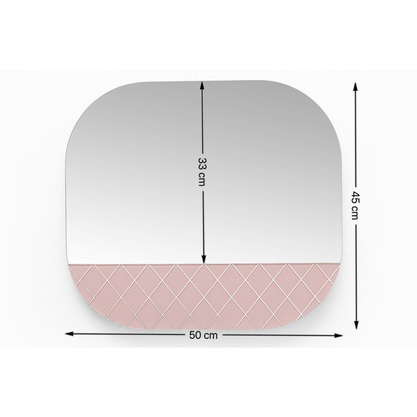 Miroir Café Society rose 50x45cm Kare Design