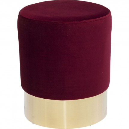 Tabouret Cherry bordeaux et laiton Kare Design