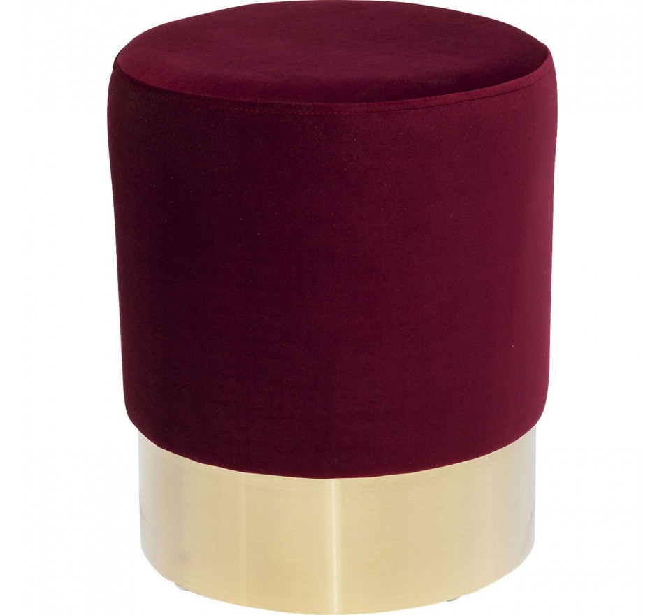 Tabouret Cherry bordeaux et laiton Kare Design