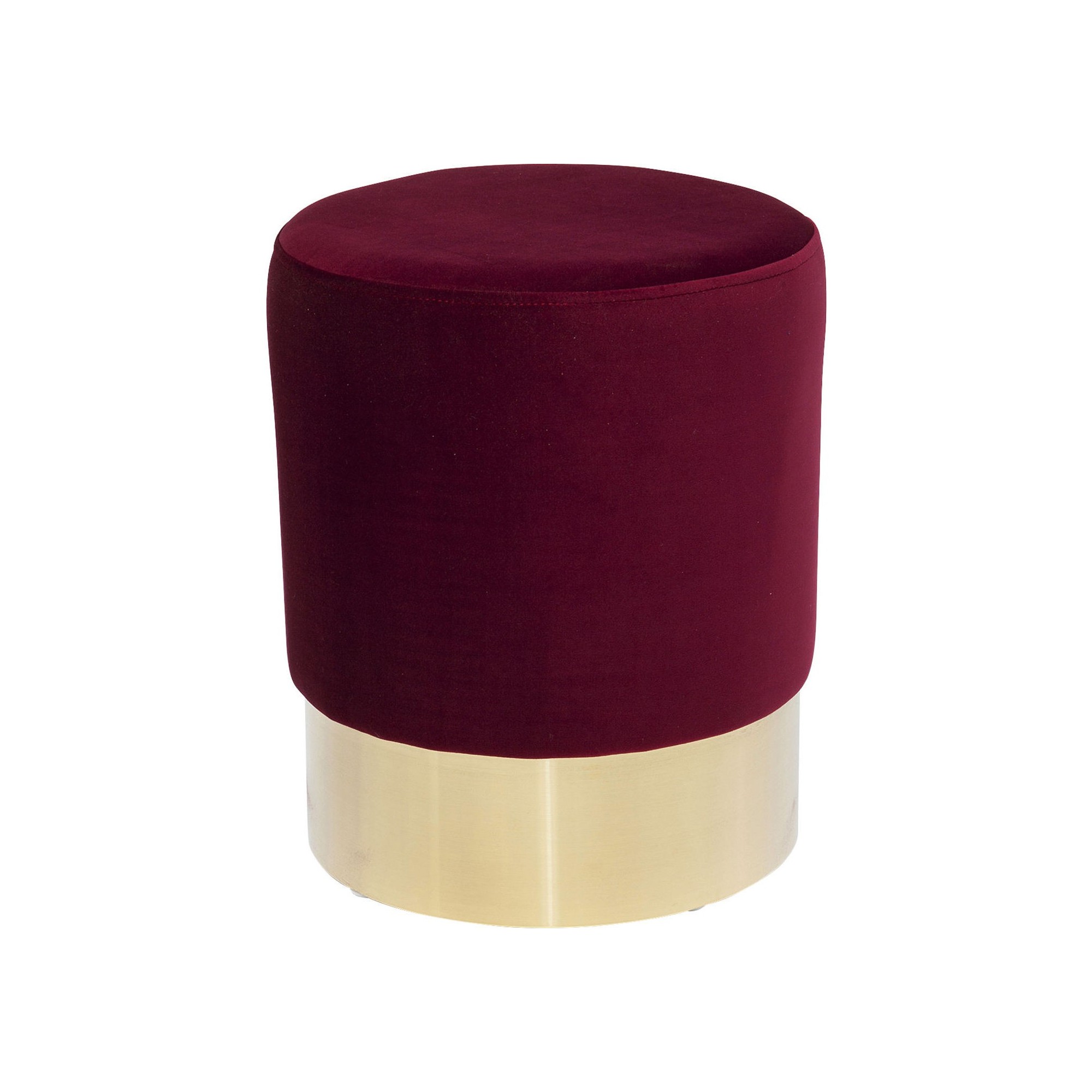 Tabouret Cherry bordeaux et laiton Kare Design