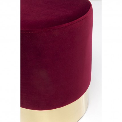 Tabouret Cherry bordeaux et laiton Kare Design