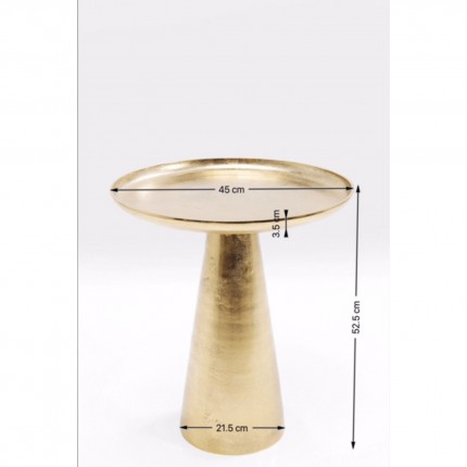 Table d'appoint Orient dorée 45cm Kare Design