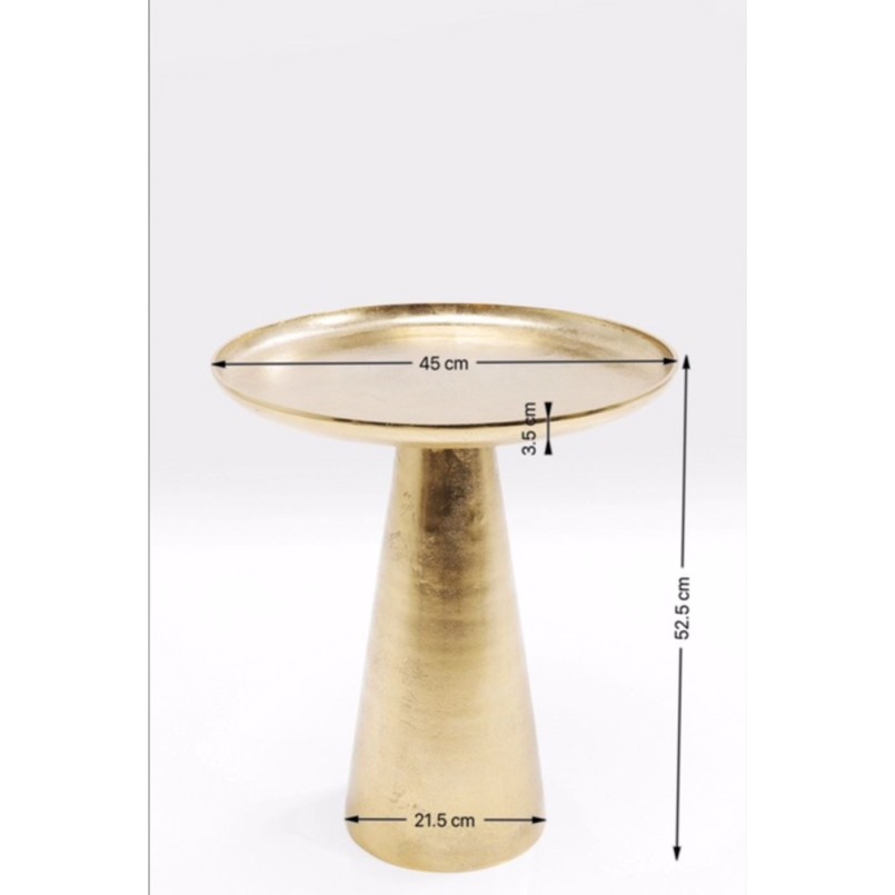 Side Table Plateau Uno Brass Ø45cm Kare Design