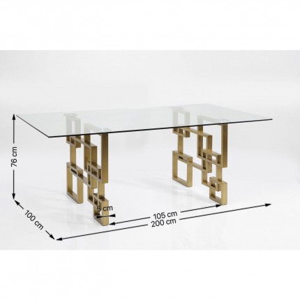 Table Boulevard 200x100cm Kare Design