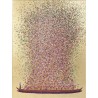 Picture Touched Flower Boat Gold Pink 100x80cm Kare Design