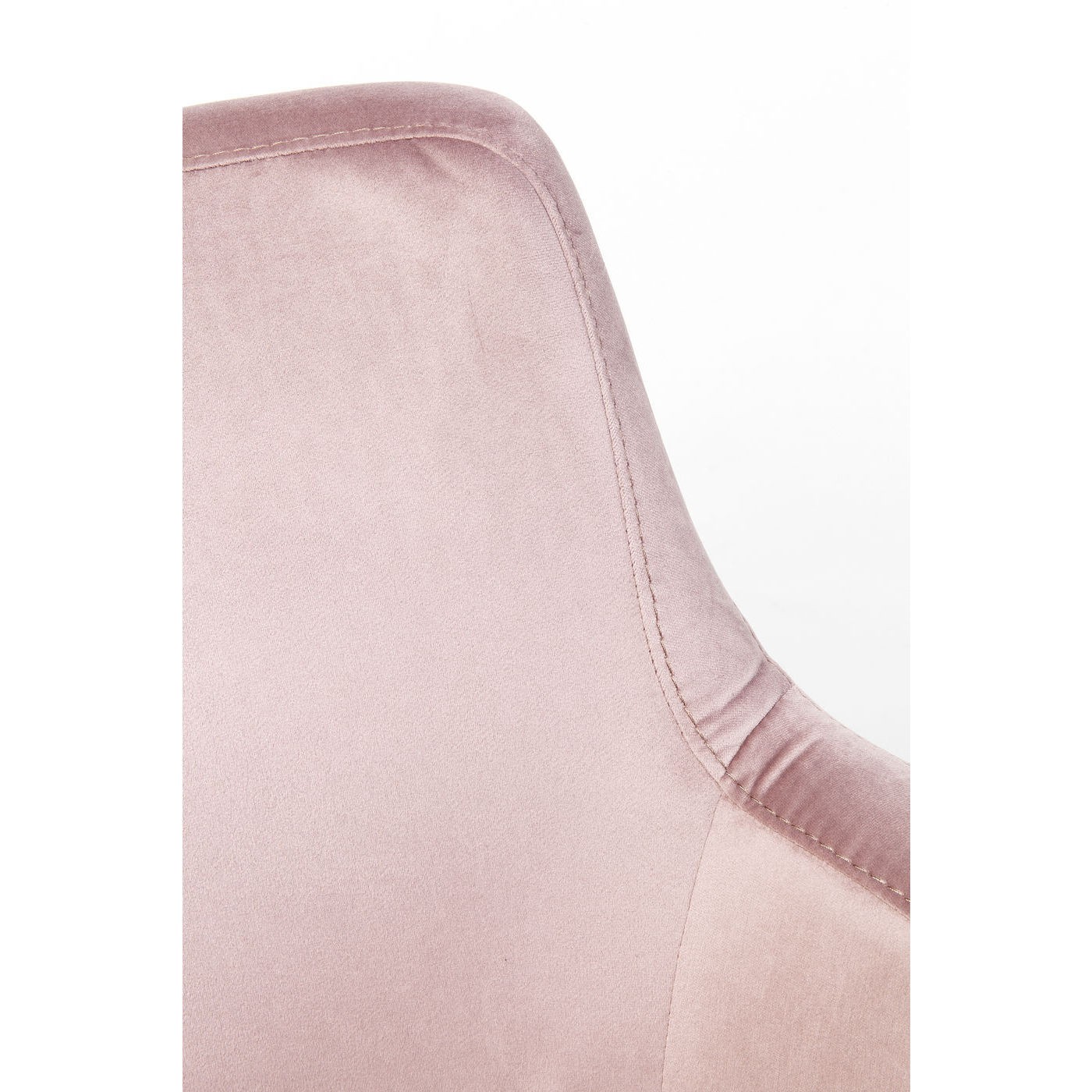 Chaise avec accoudoirs Mode pieds noirs velours rose Kare Design