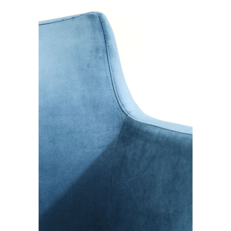 Chair with Armrest Mode Velvet Bluegreen Kare Design