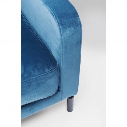 Fauteuil Lullaby velours bleu pétrole Kare Design