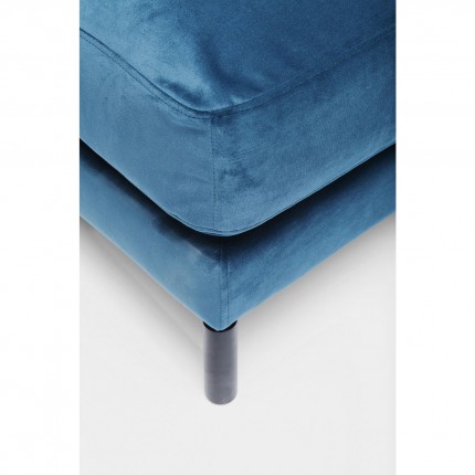 Repose-pieds Lullaby velours bleu pétrole Kare Design