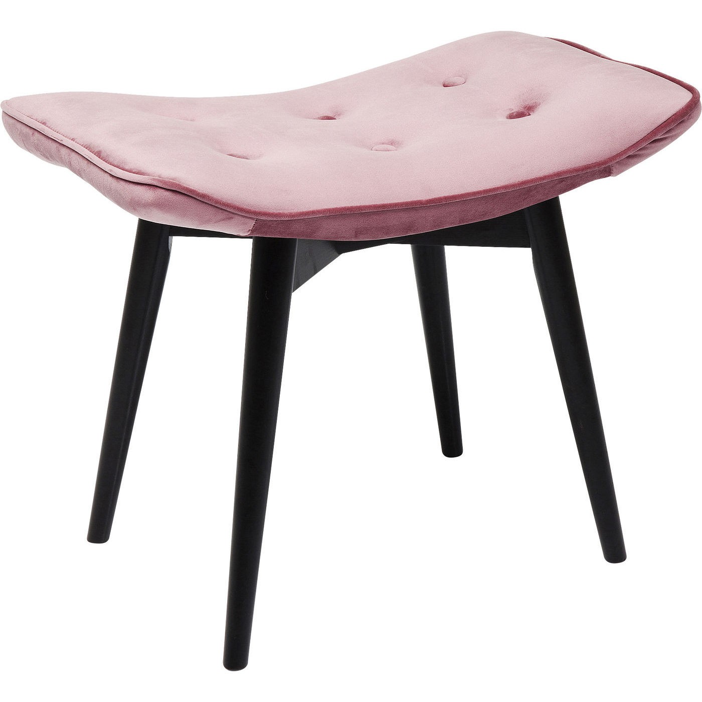 Repose-pieds Vicky velours rose Kare Design