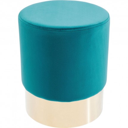 Tabouret Cherry turquoise et laiton Kare Design