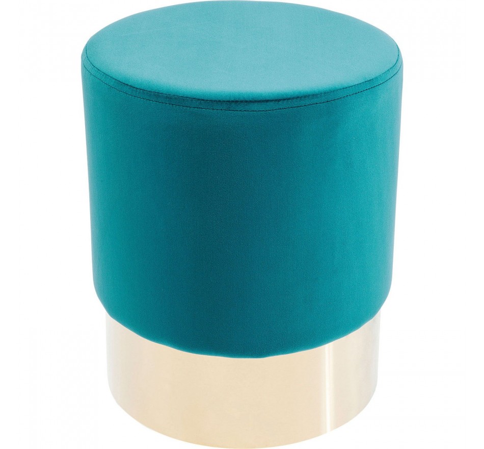 Tabouret Cherry turquoise et laiton Kare Design