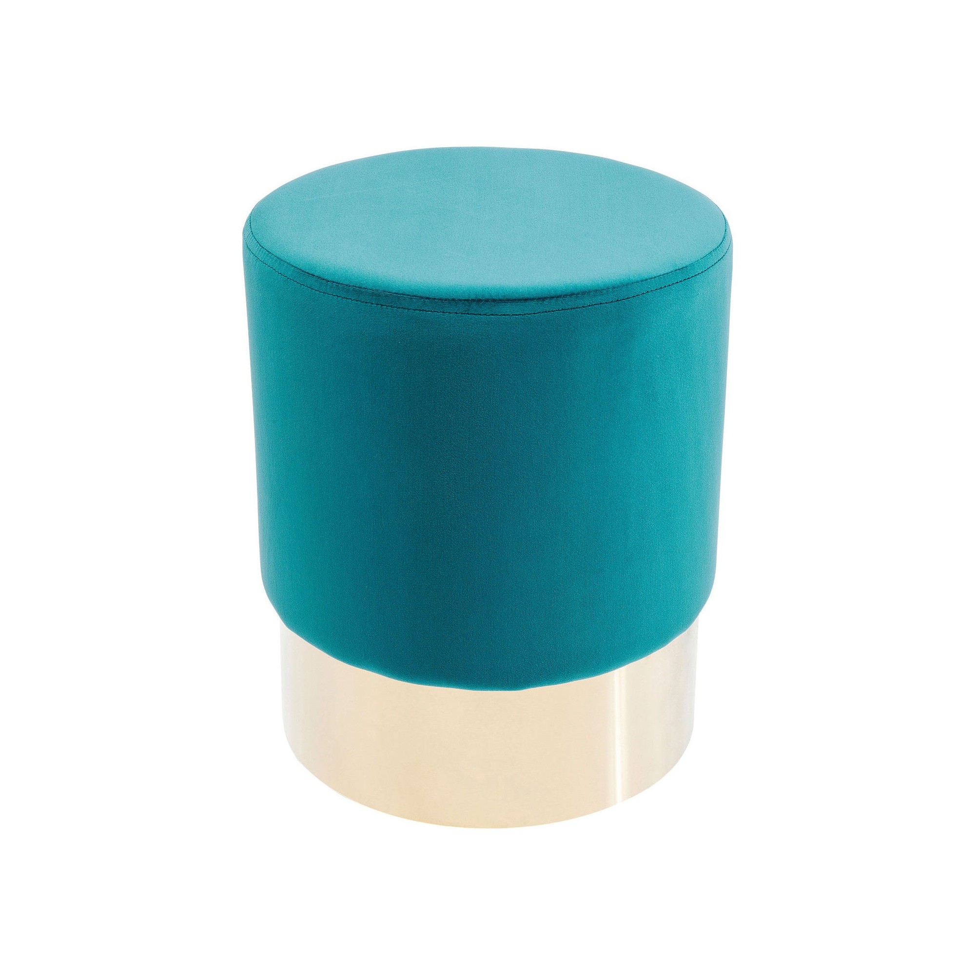 Tabouret Cherry turquoise et laiton Kare Design
