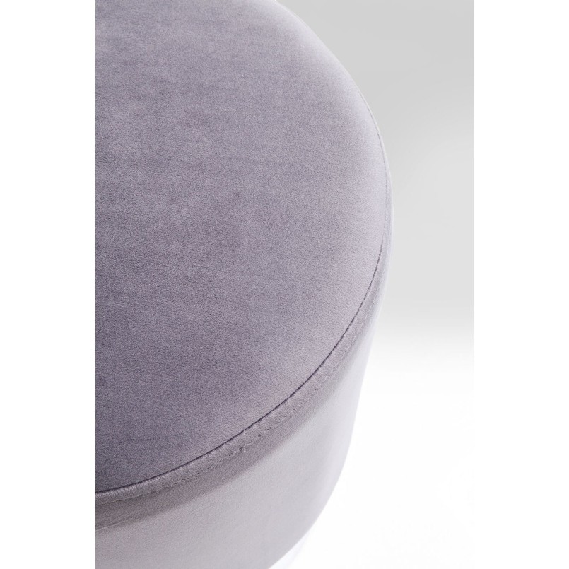 Stool Cherry Light Grey Silver Ø35cm Kare Design