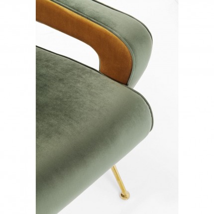 Fauteuil Luna velours vert Kare Design