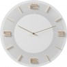Horloge murale Leonardo blanche et dorée Kare Design