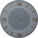 Horloge murale Leonardo grise et dorée Kare Design