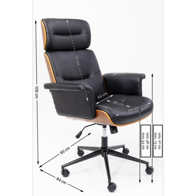 Chaise de bureau pivotante Check Out Kare Design