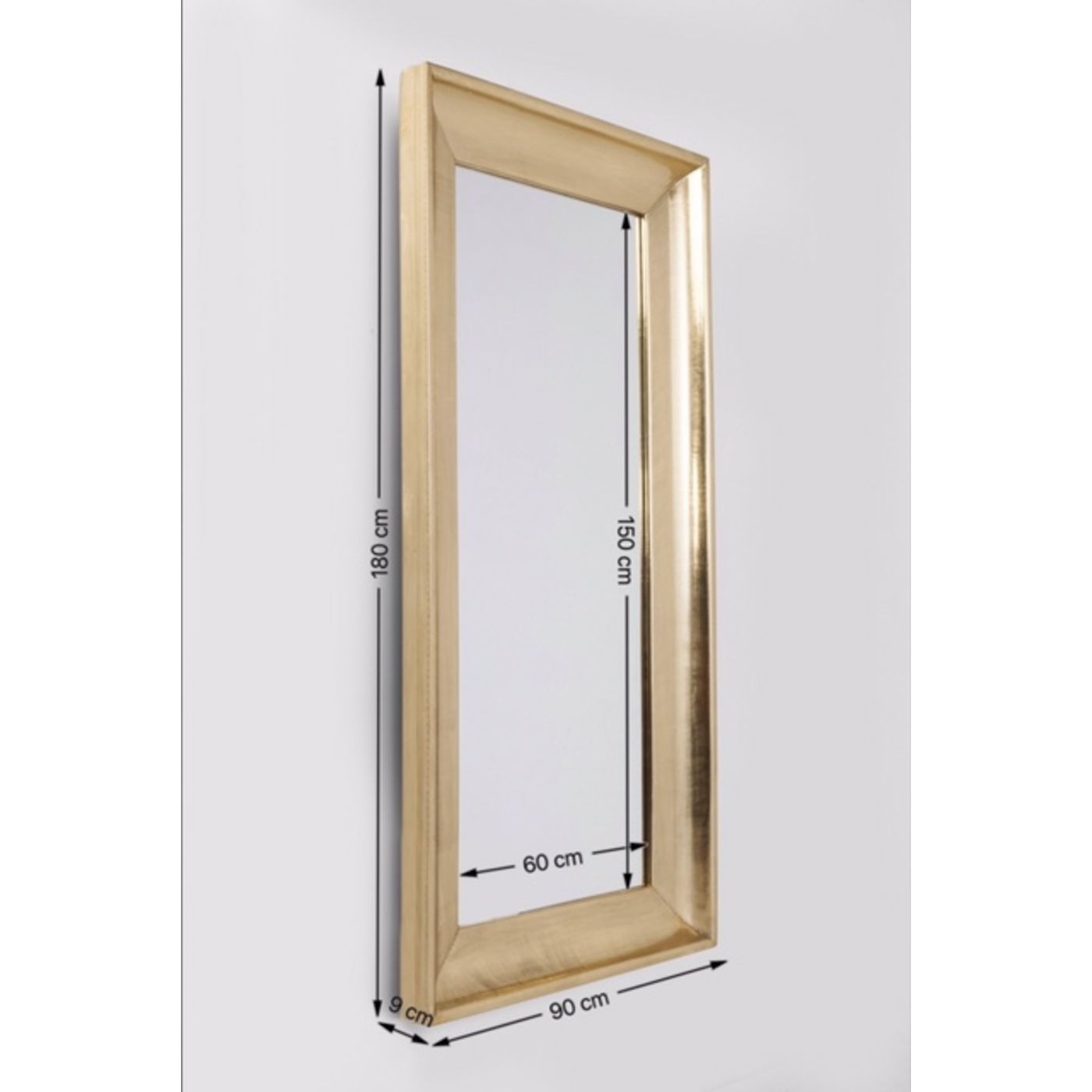 Miroir Crudo rectangulaire 180x90cm Kare Design