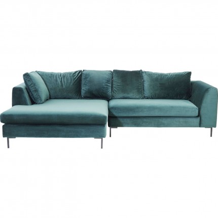 Canapé d'angle Gianna 290cm gauche velours vert Kare Design