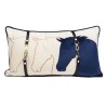 Coussin beige têtes de chevaux 28x50cm Kare Design