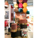 Tabouret Cherry mauve et laiton Kare Design