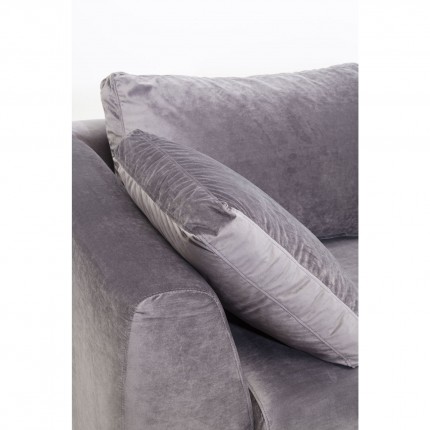 Canapé d'angle Gianna 290cm gauche velours gris Kare Design