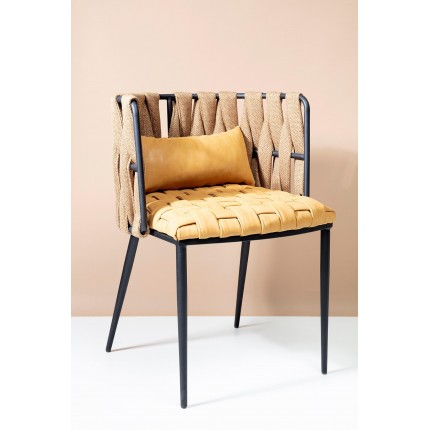 Chaise avec accoudoirs Cheerio jaune Kare Design