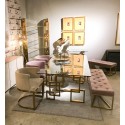Banc Crossover rose 150x40cm Kare Design