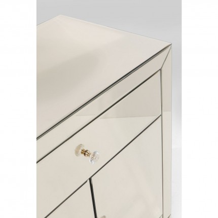 Commode Luxury champagne 2 portes 1 tiroir Kare Design