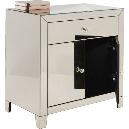 Commode Luxury champagne 2 portes 1 tiroir Kare Design