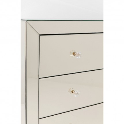 Commode Luxury champagne 3 tiroirs Kare Design