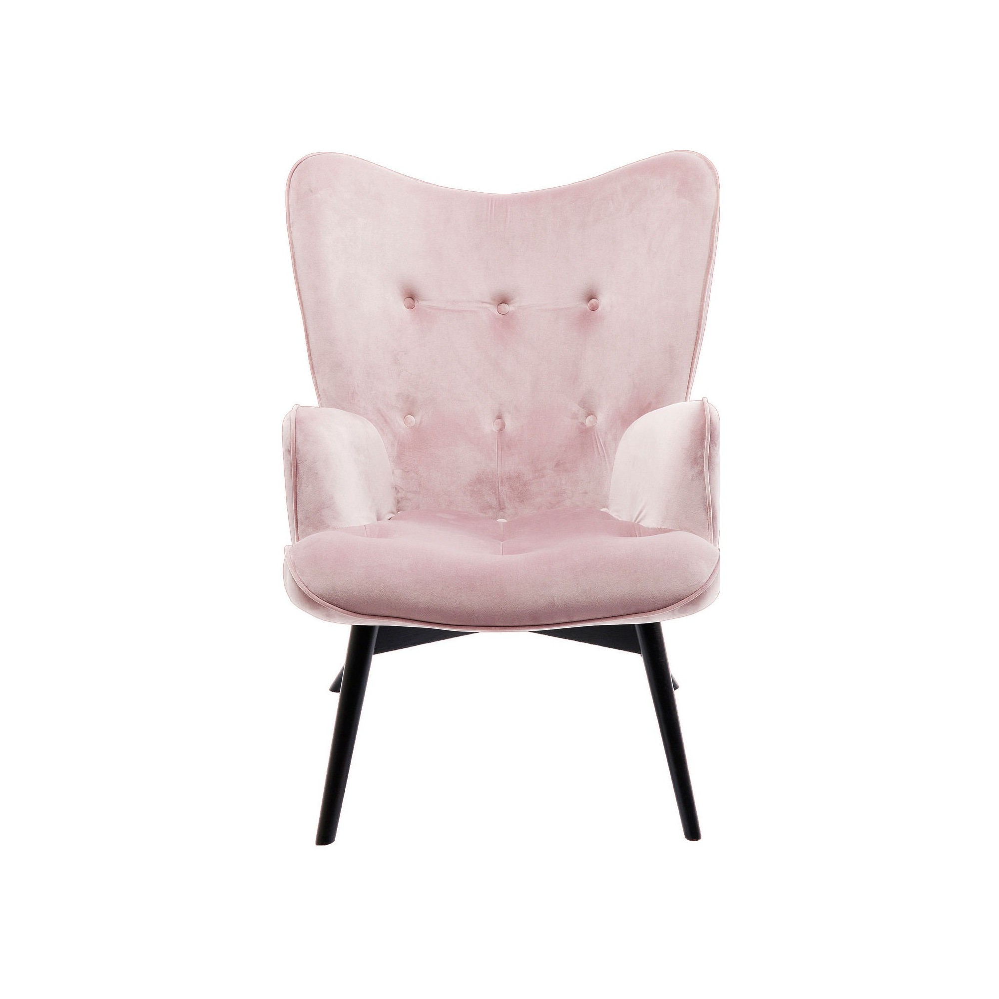 Fauteuil Vicky velours rose Kare Design