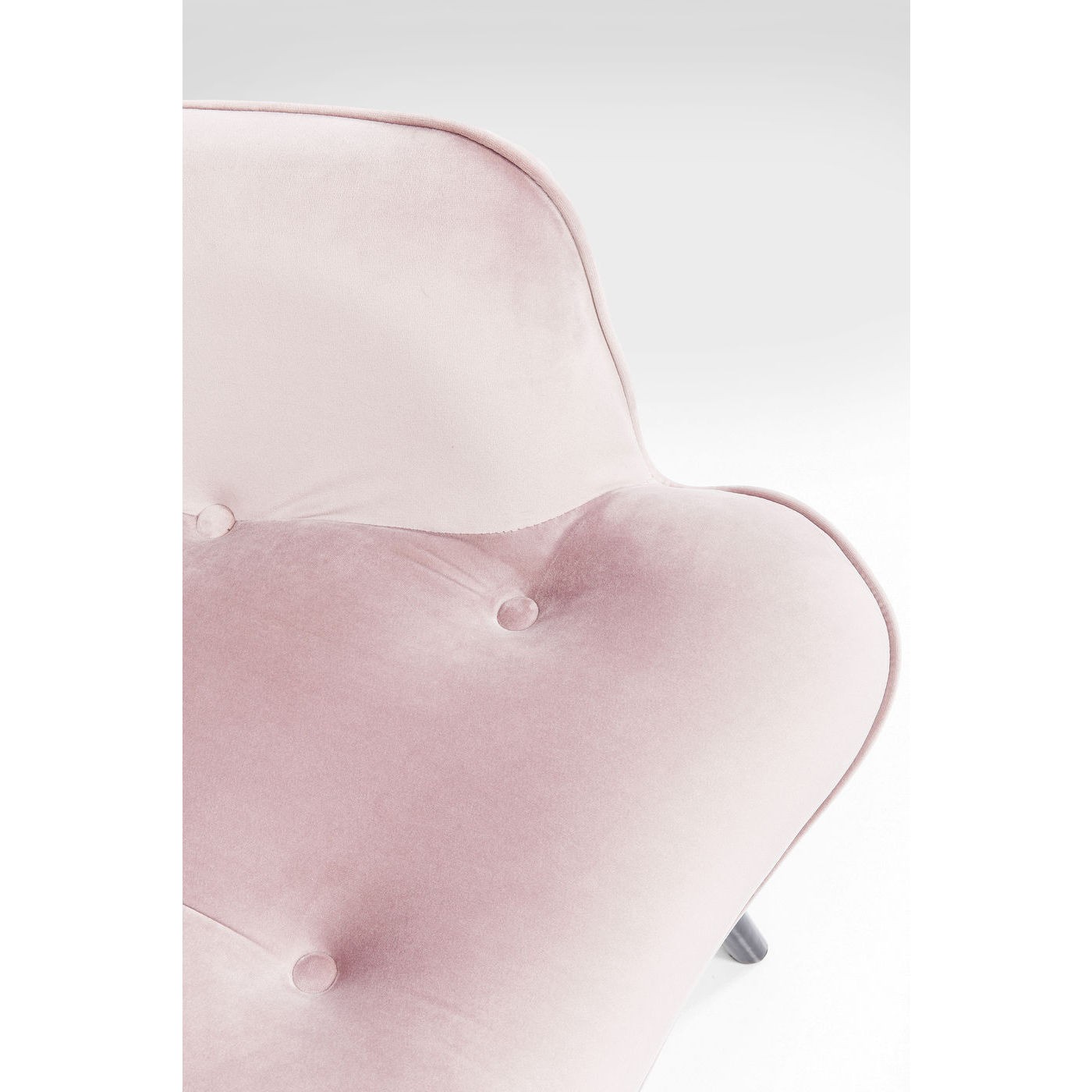 Fauteuil Vicky velours rose Kare Design