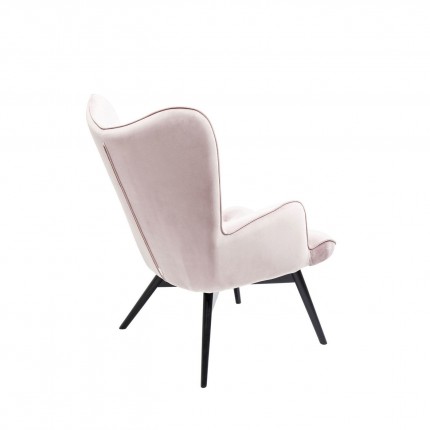 Fauteuil Vicky velours rose Kare Design