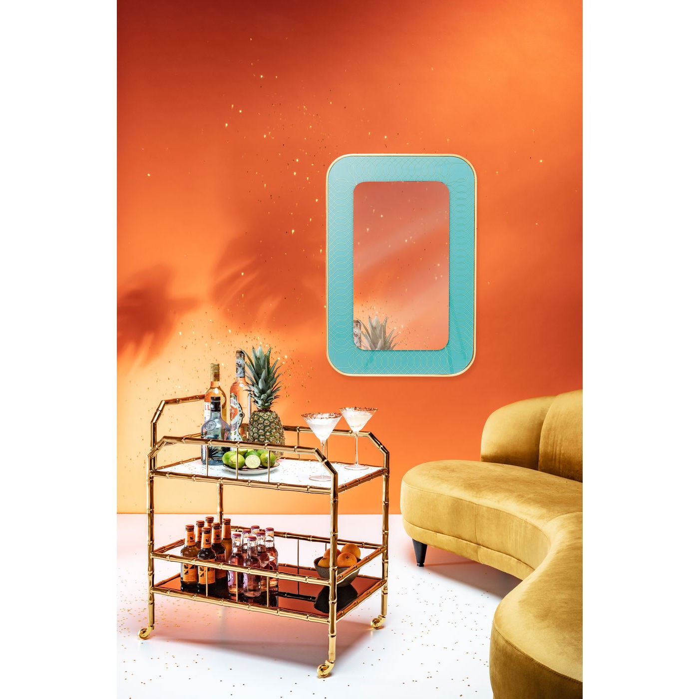 Miroir Revival bleu clair 90x60cm Kare Design
