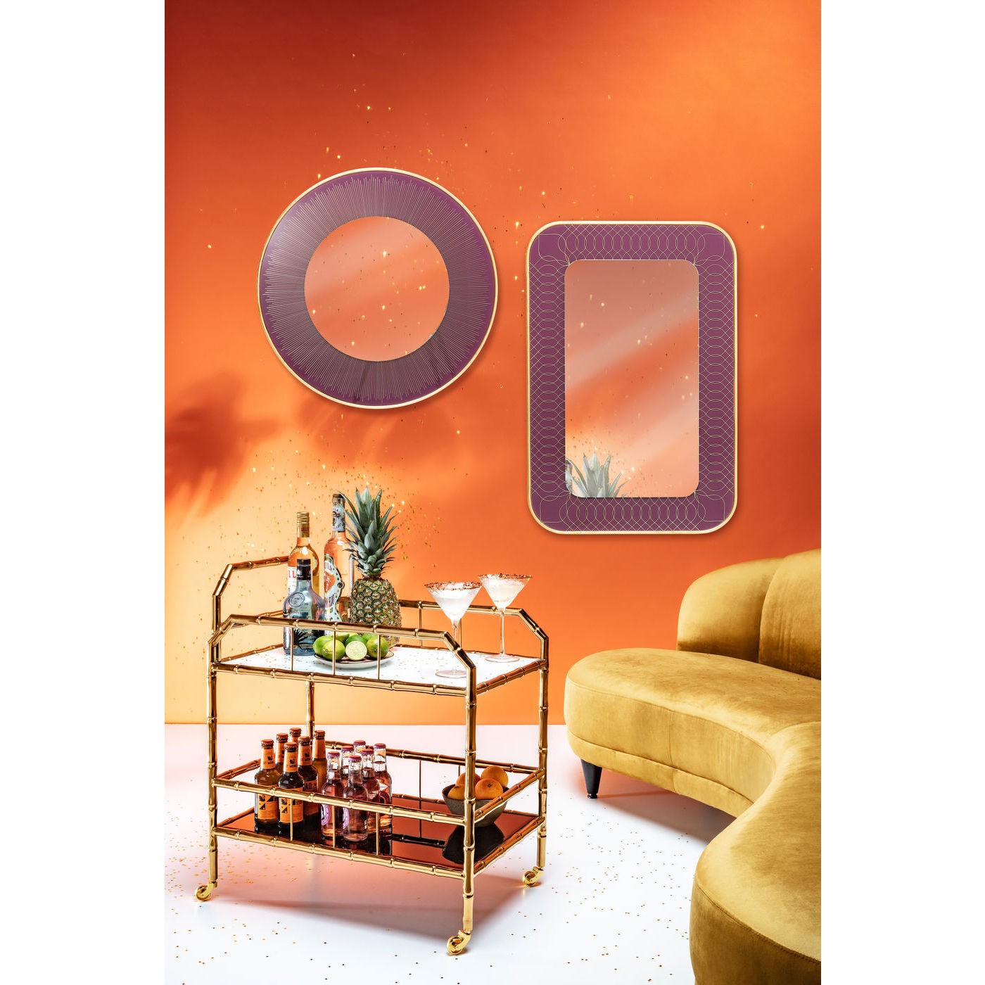 Miroir Revival violet 90x60cm Kare Design