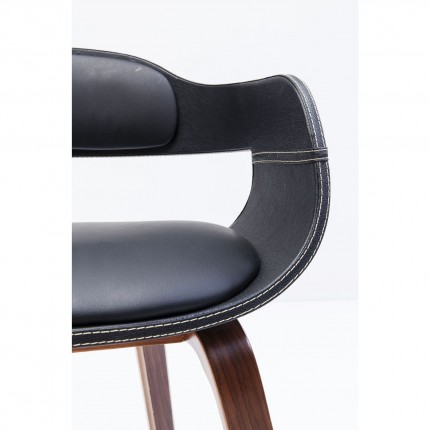 Chaise avec accoudoirs Costa noyer Kare Design