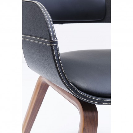 Chaise avec accoudoirs Costa noyer Kare Design