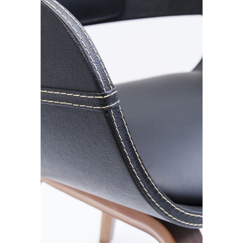 Chair with Armrest Costa Walnut Kare Design