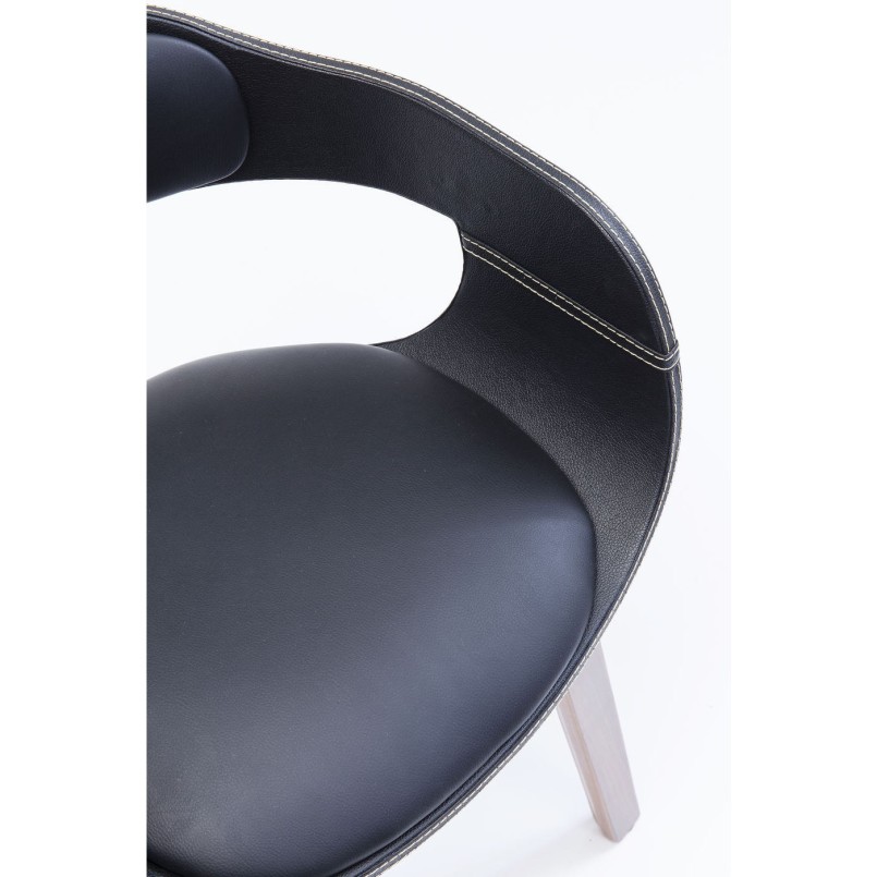 Chair with Armrest Costa Walnut Kare Design