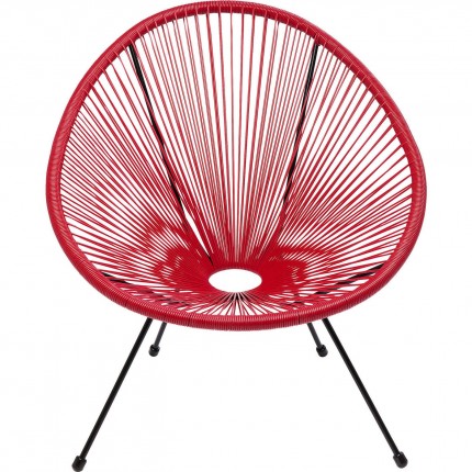 Fauteuil de jardin Acapulco rouge Kare Design