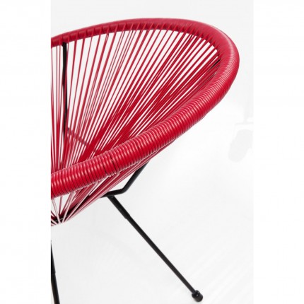 Fauteuil de jardin Acapulco rouge Kare Design