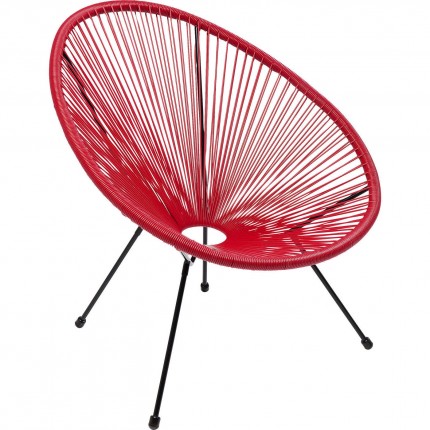 Fauteuil de jardin Acapulco rouge Kare Design