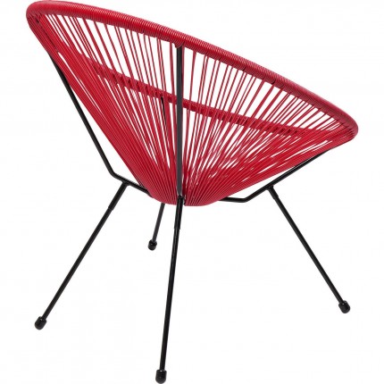 Fauteuil de jardin Acapulco rouge Kare Design